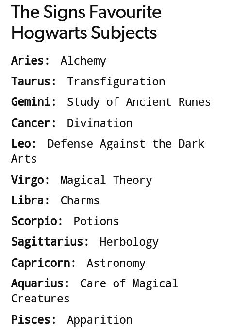 astrological signs harry potter houses