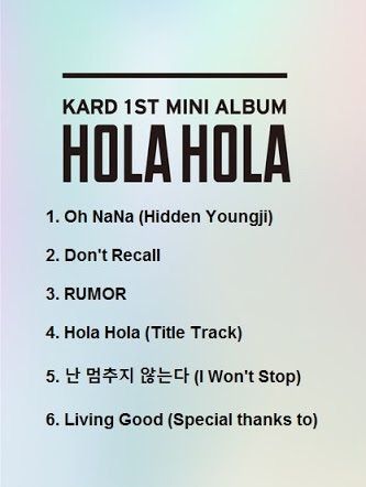 Todas las canciones | KARD Aminoೃ Amino