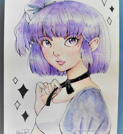 Chica morada random (?) | •Arte Amino• Amino