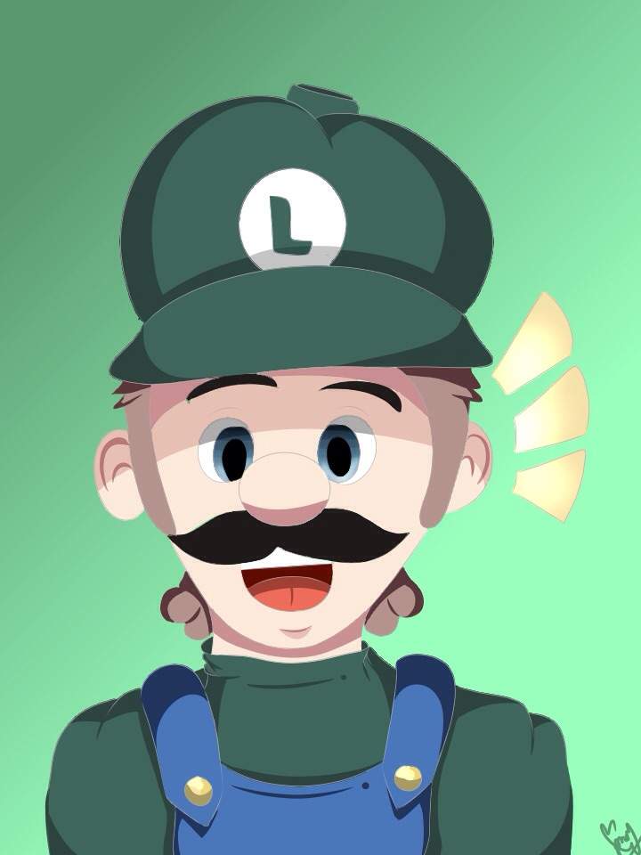 LUIGI NUMBER 1! (1st Luigi Digital Fanart) | Mario Amino