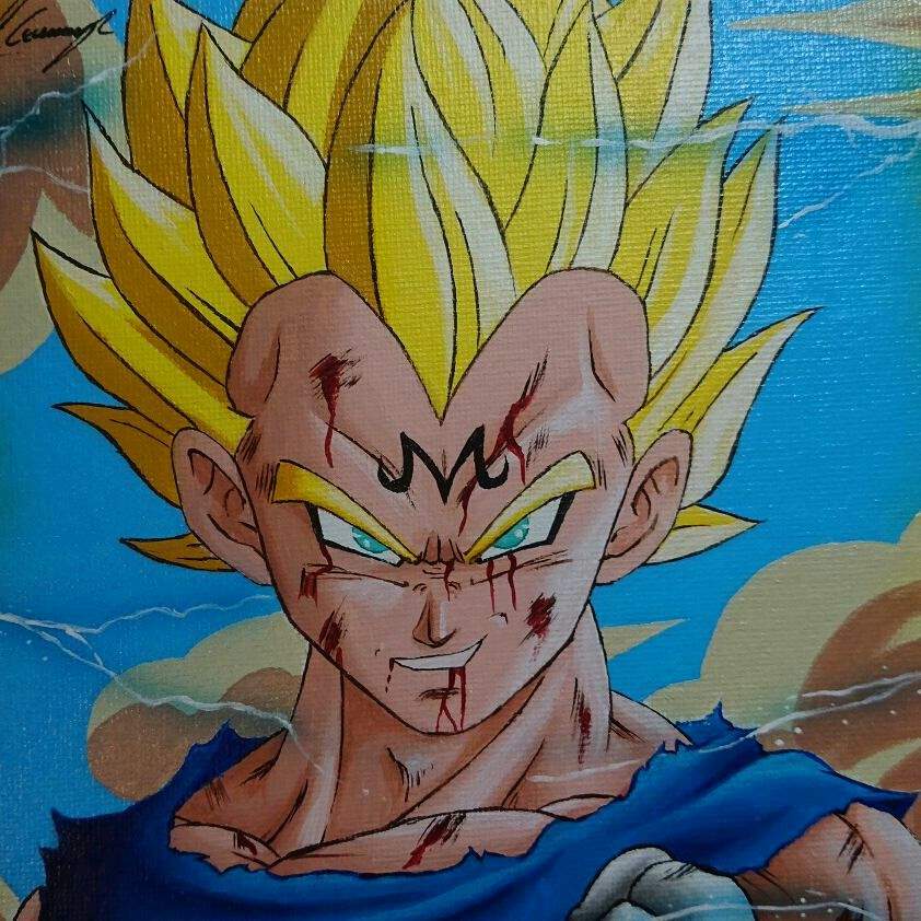 majin vegeta painting