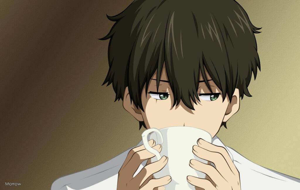 Anime Boy Drinking Coffee Download this premium vector about bagel boy