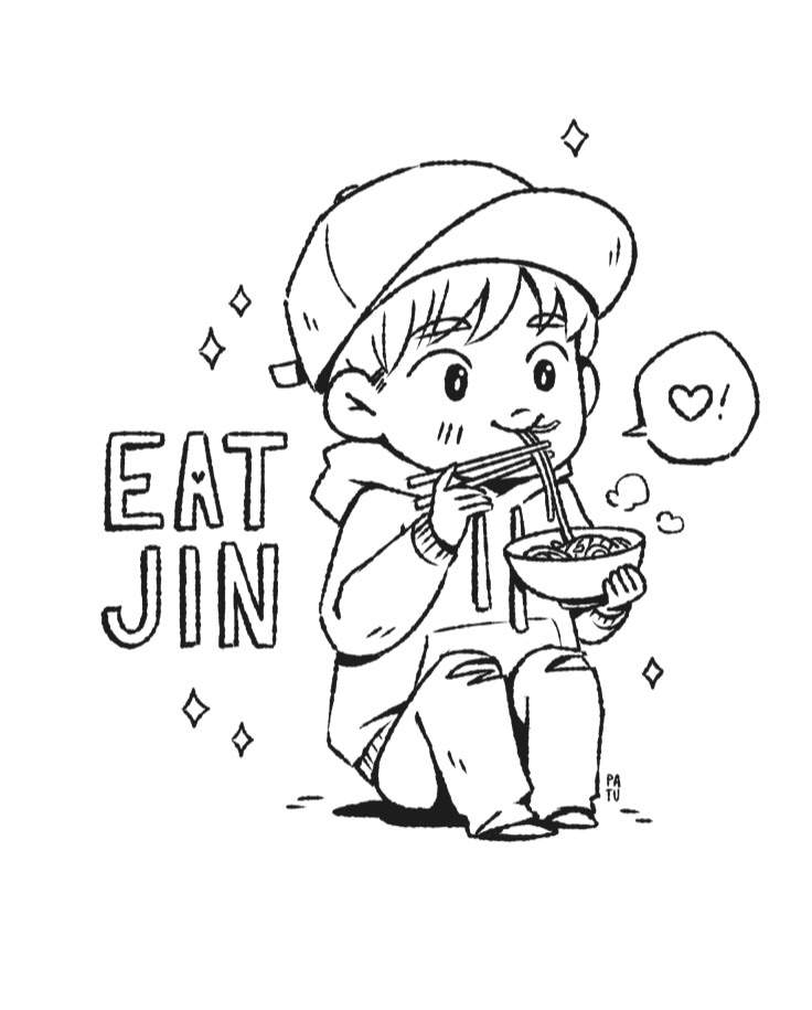 Jin Coloring Page Army S Amino
