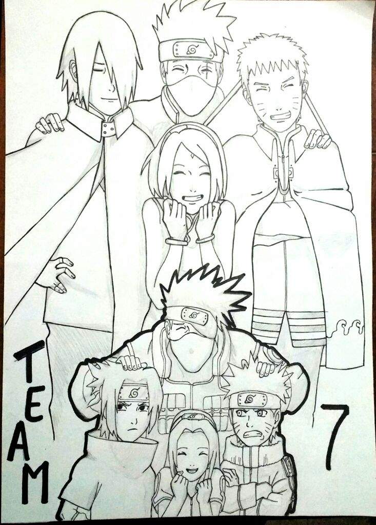 Dibujo Del Equipo 7 Naruamino Amino