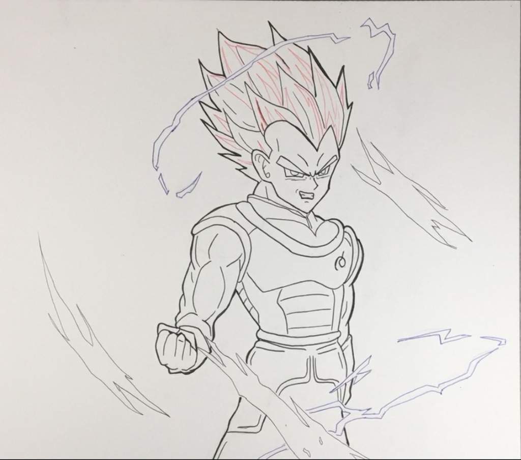 Drawing Super saiyan god vegeta | DragonBallZ Amino