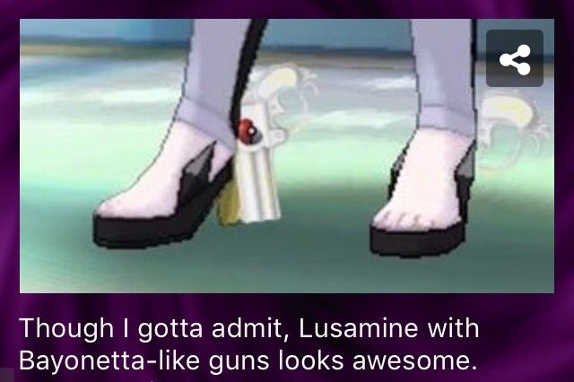 Lusamine with Bayonetta guns?! | Pokémon Amino