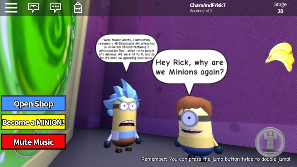 being a minion in roblox