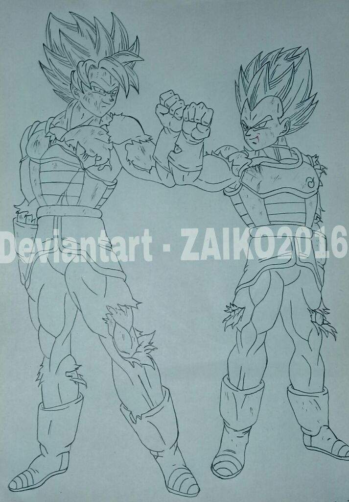 Dibujo Goku y Vegeta | DRAGON BALL ESPAÑOL Amino