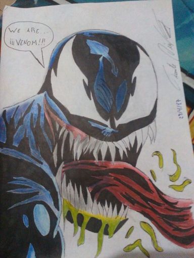 Mi dibujo de Venom | •Spider Universe• Amino
