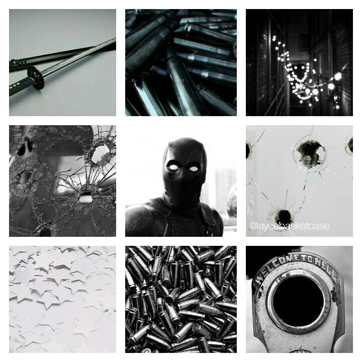 Deadpool Black And White Aesthetic Moodboard Marvel Cinematic