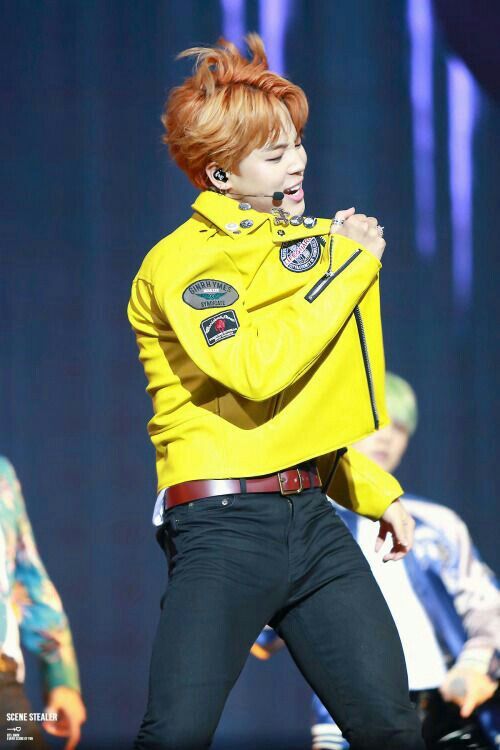 jimin yellow checkered shirt