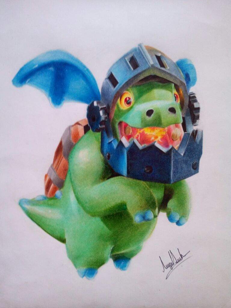 Dibujo de Dragón infernal de CLASH ROYALE !  •Arte Amino 