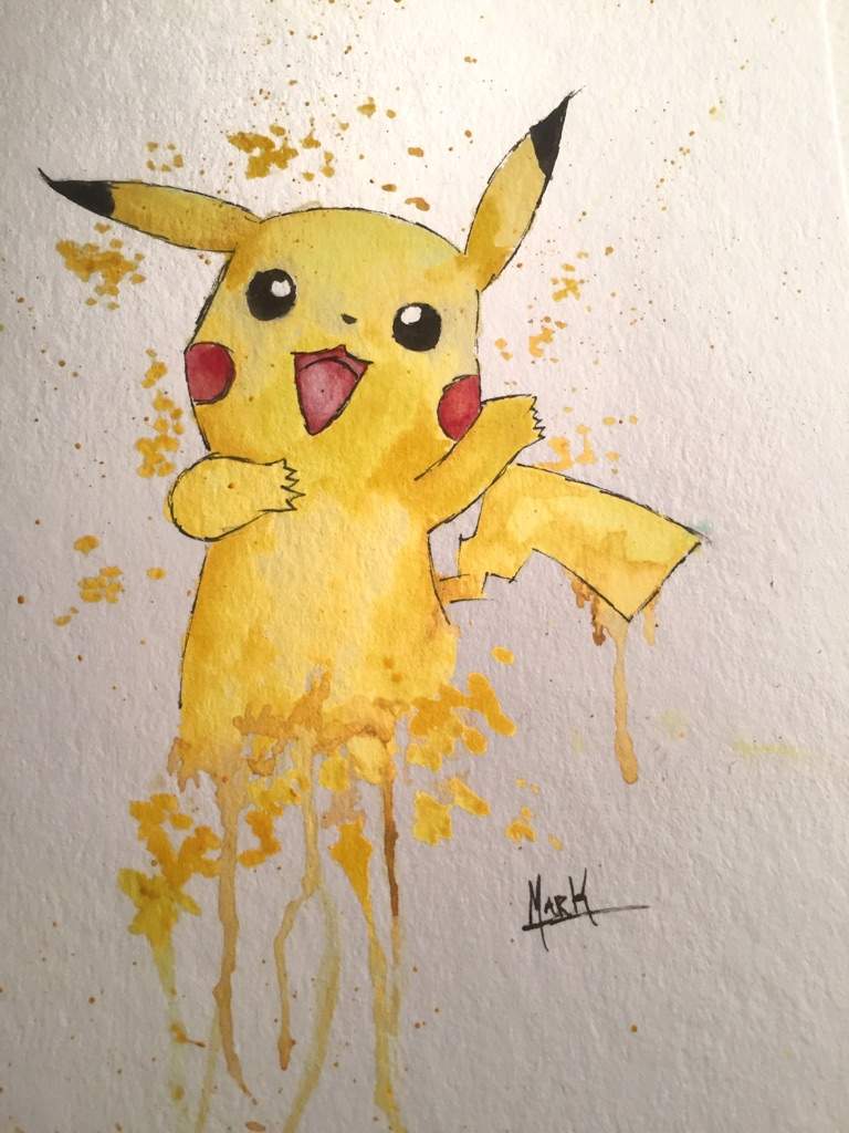 Pikachu Watercolor Painting || ⚡️⚡️⚡️ | Pokémon Amino