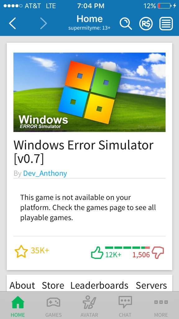 Windows Error Simulator Roblox