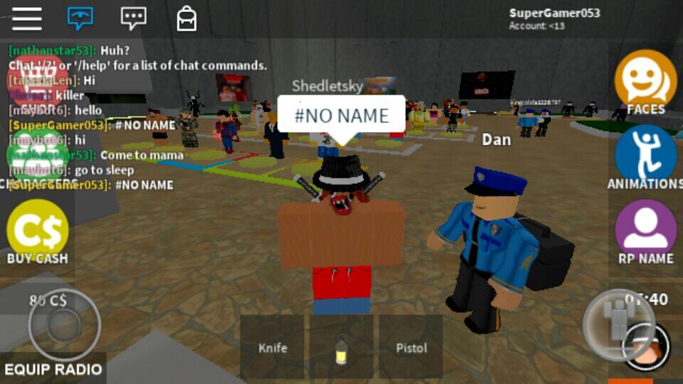 No Name Roblox Amino - name is roblox commands