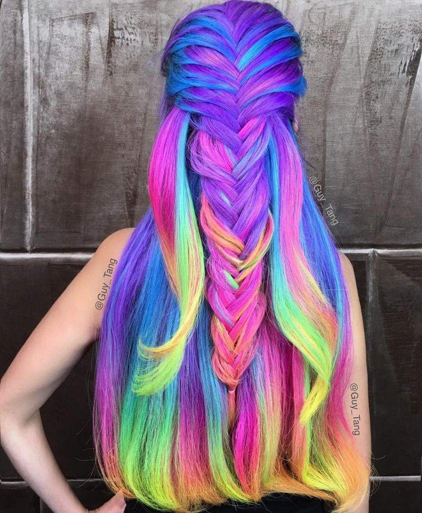 Rainbow Coloured Hair Lgbt Amino