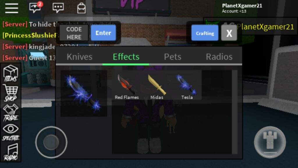 Yay I Finally Got The Effect I Always Wanted In Assassin Tesla Roblox Amino - codes for radios on roblox on assassin