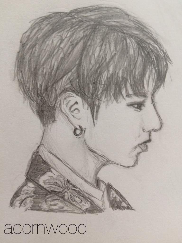 5 pencil  drawings  of BTS  s Jeon Jungkook K Pop Amino