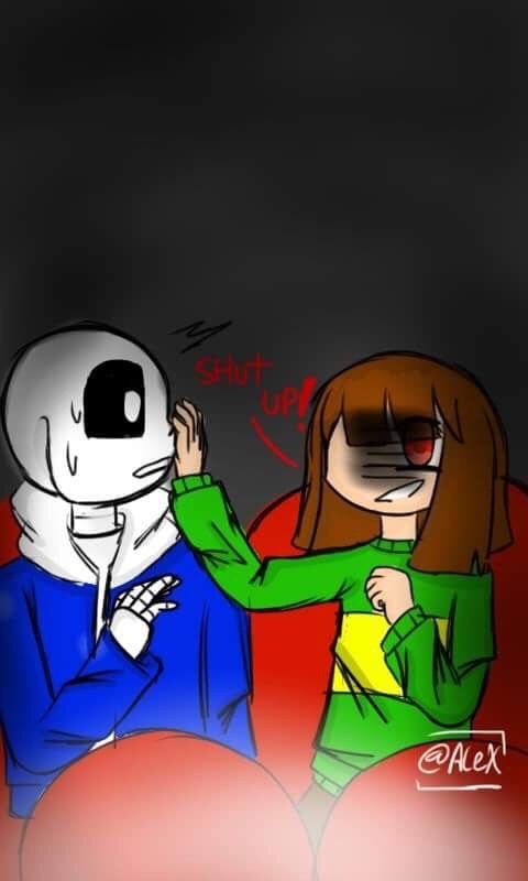 Sans x chara 18 картинки