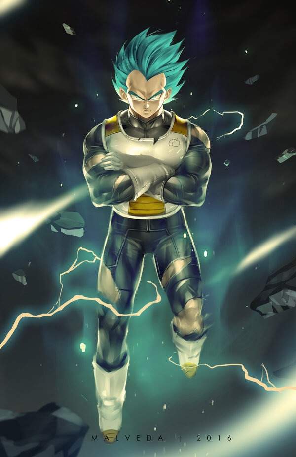 vegeta with waves