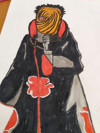 I tried to draw Tobi | Naruto Amino