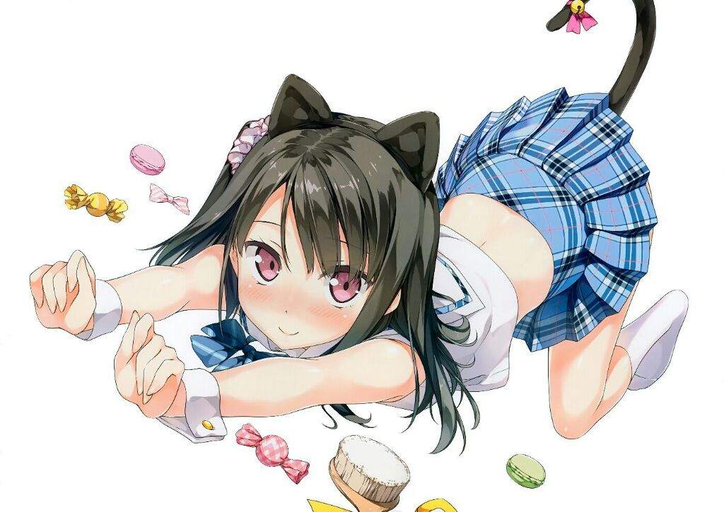 Anime girl with pet