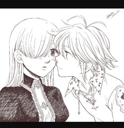 O casal mais lindo e antigo de nanatsu no taizai MELIODAS e ELIZABETH ...