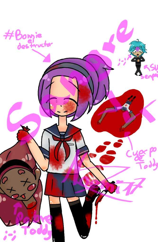 💙[FanArt] B X B Yandere Simulator || Echo:Noemi_17💜 | FNAFHS Amino Amino