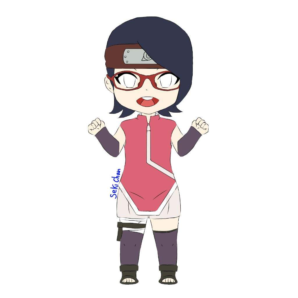 Digital Fanart Chibi Sarada Naruto Amino