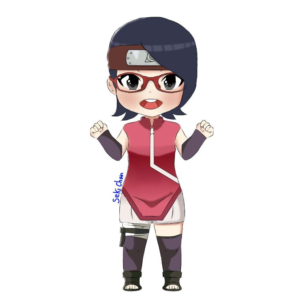 Digital Fanart Chibi Sarada Naruto Amino