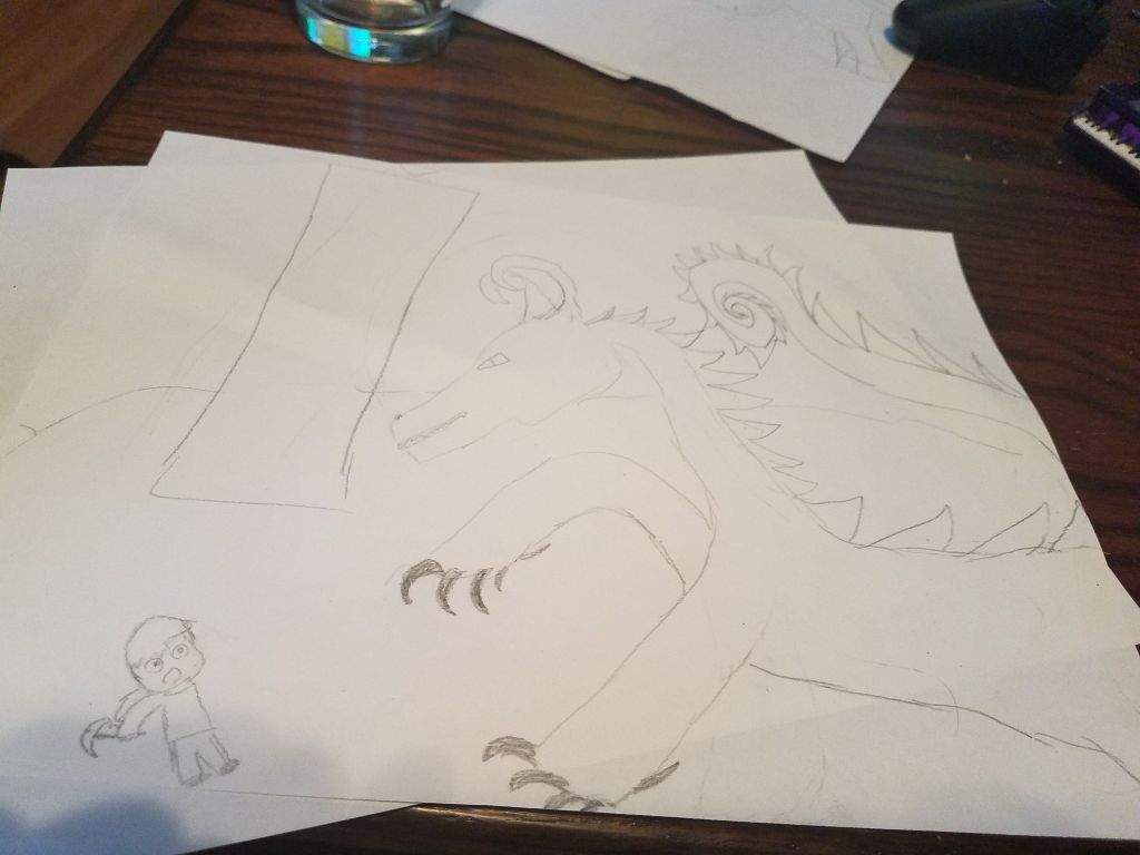 realistic ender dragon drawing