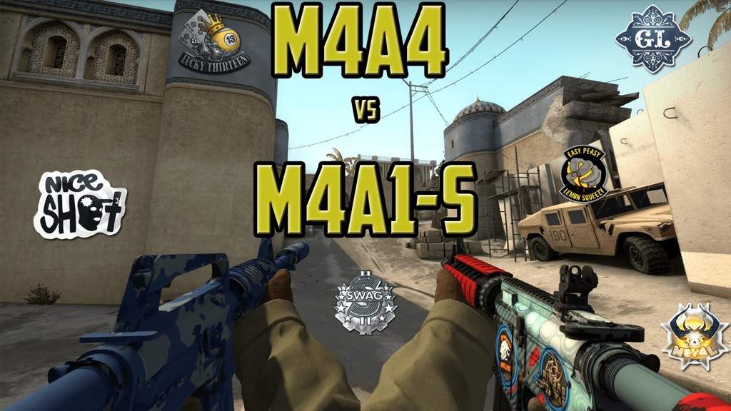 M4A4 VS M4A1-S.