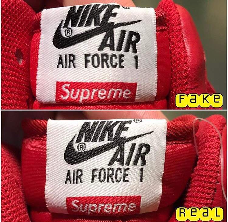 fake supreme air force 1