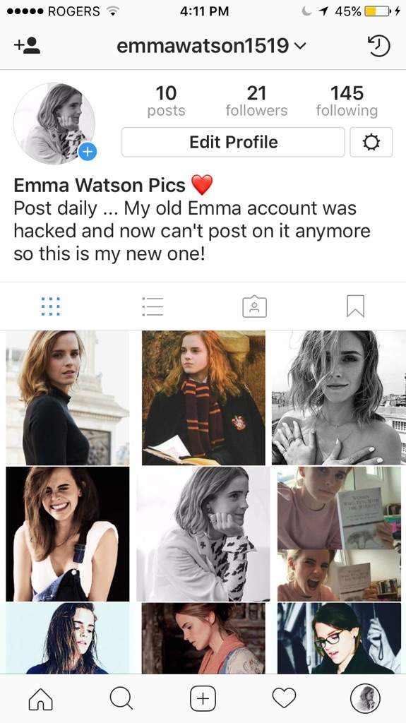 Emma watson instagram fanpage