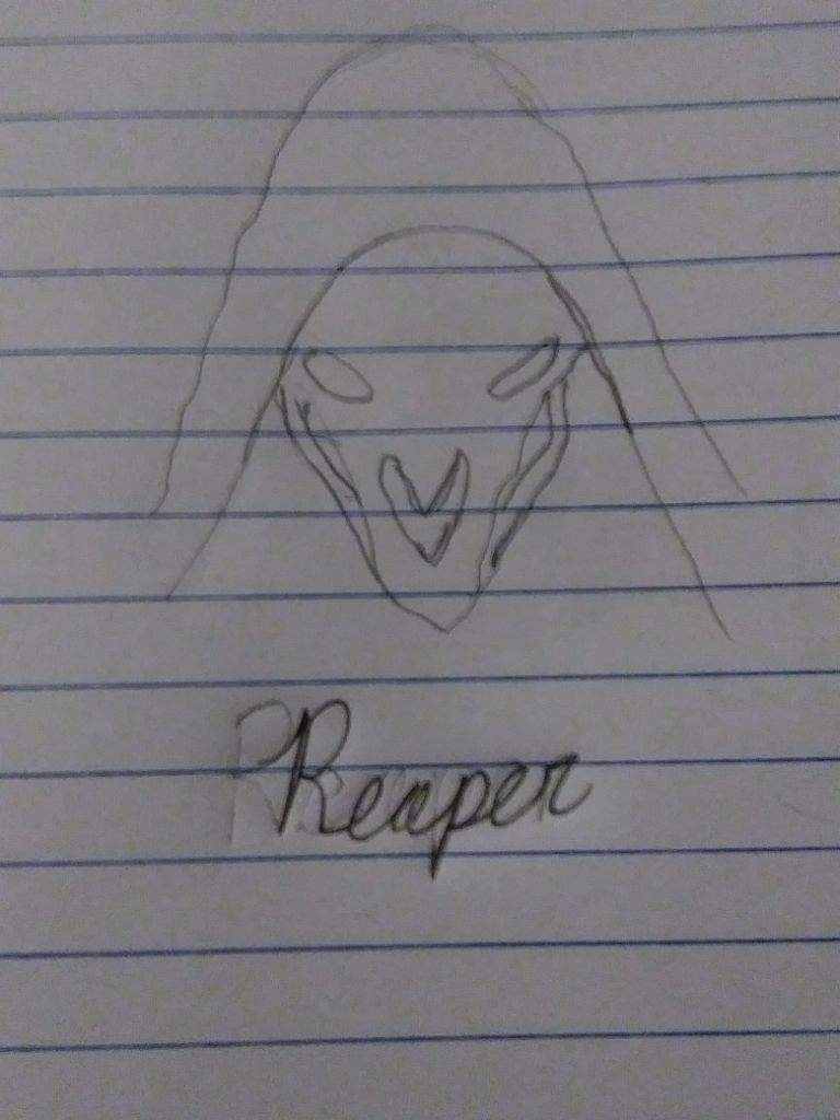 A Reaper sketch I did before going to sleep. | Overwatch Amino