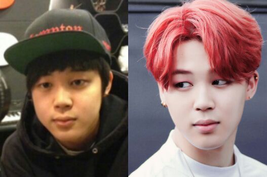 Jimin before and now😂😍 puberty hit him so harddd😍 | ARMY's Amino