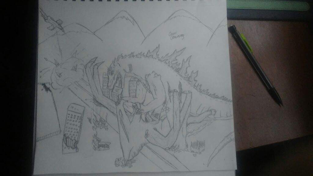 godzilla vs muto drawing