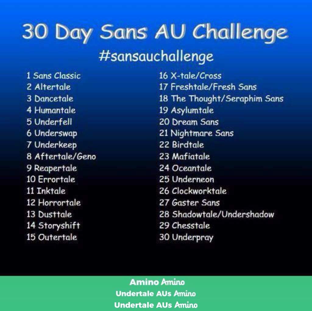 Should I Do The 30 Day Sans Au Challenge Undertale Aus Amino