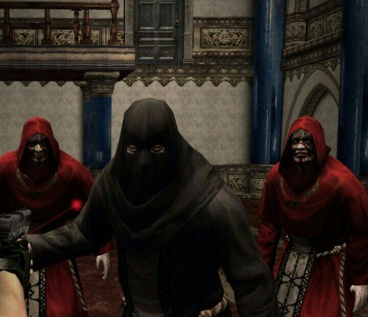 resident evil 4 remake hooded man