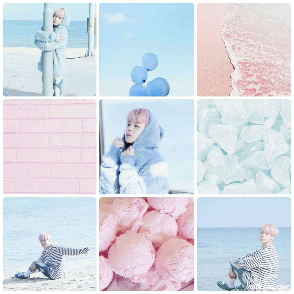 Jimin Pastel Pink Blue Moodboard Army S Amino Army S