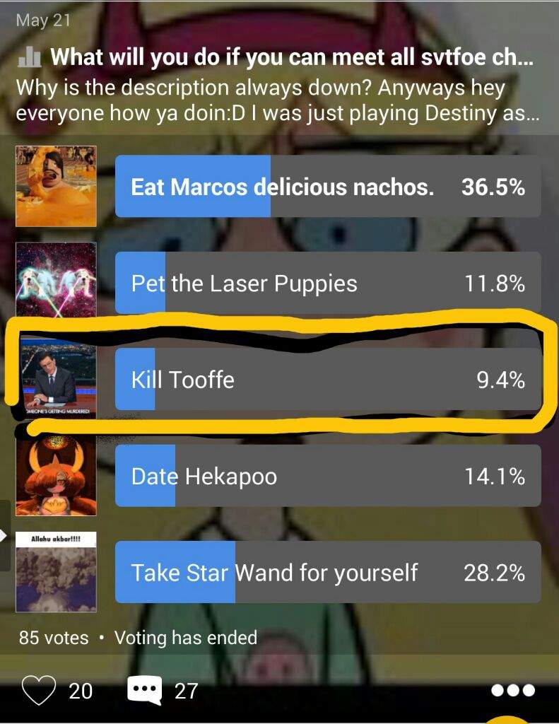 What do you think about Toffee's death? Miraculously Star Vs. Amino