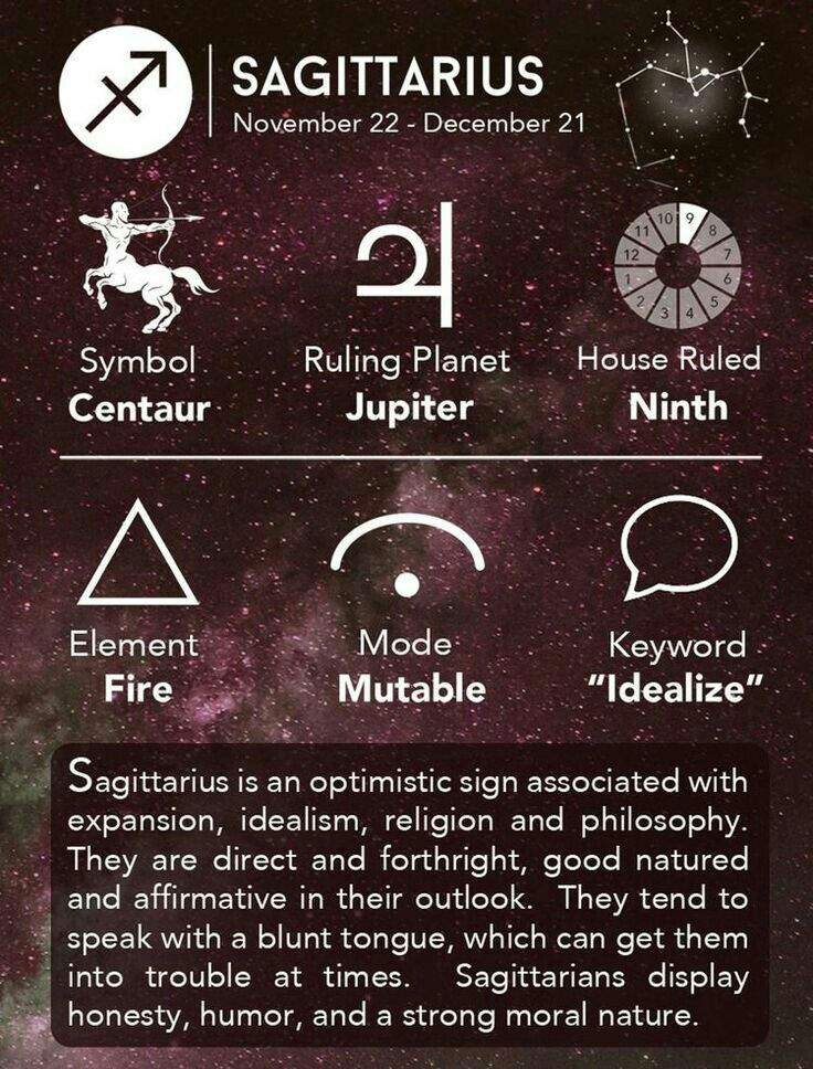 What are the characteristics of a Sagittarius?