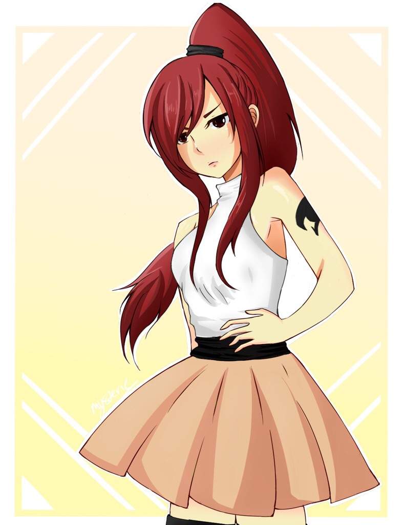Erza Scarlet || Drawing Process | Anime Amino