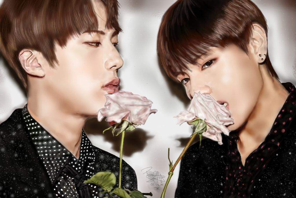 Taejin Roses Fanart 🌹 | Kim Taehyung Amino