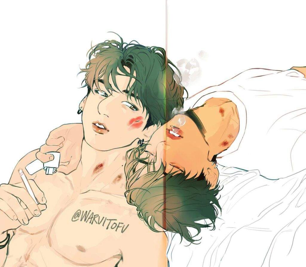 TAEKOOK/VKOOK FANARTS (By Waruitofu) .