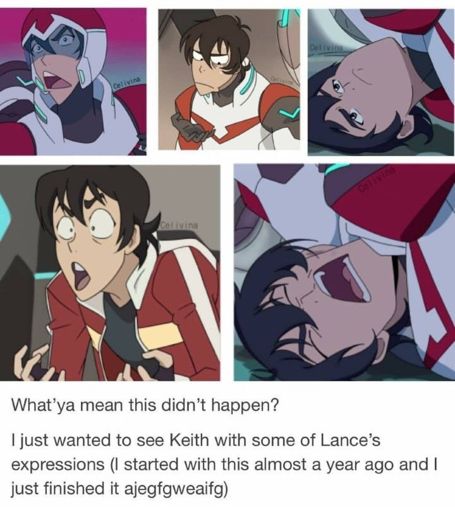 Lance expressions on keith | Voltron Amino