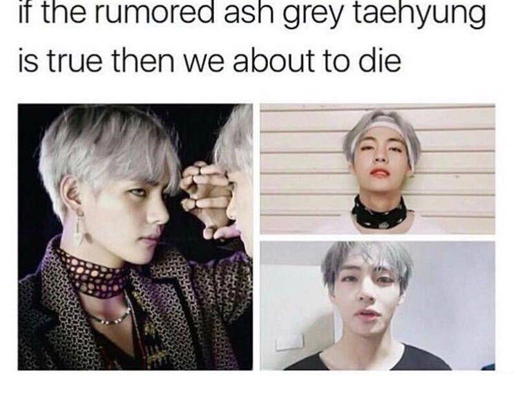 Would You Love It If Taehyung Dyed His Hair Ash Grey? | ARMY's Amino
