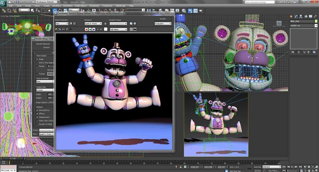 Resultado de imagen para fnaf 3ds max models