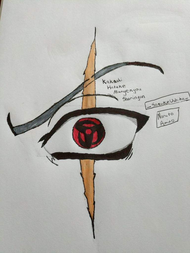 New Drawing Kakashi Mangekyou Sharingan Naruto Amino