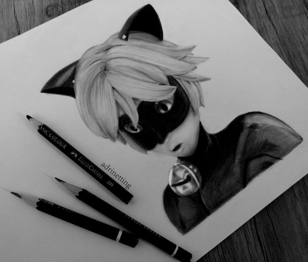 easy drawings of cat noir